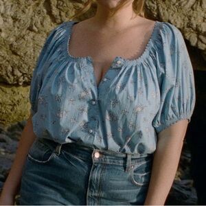 Doen Tennessee Floral Puff Sleeve Top